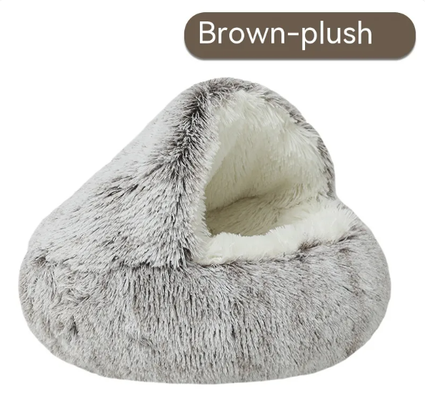 Petora99 Cozy Cave Plush Cat Bed — Snuggle Dome for Small Spaces
