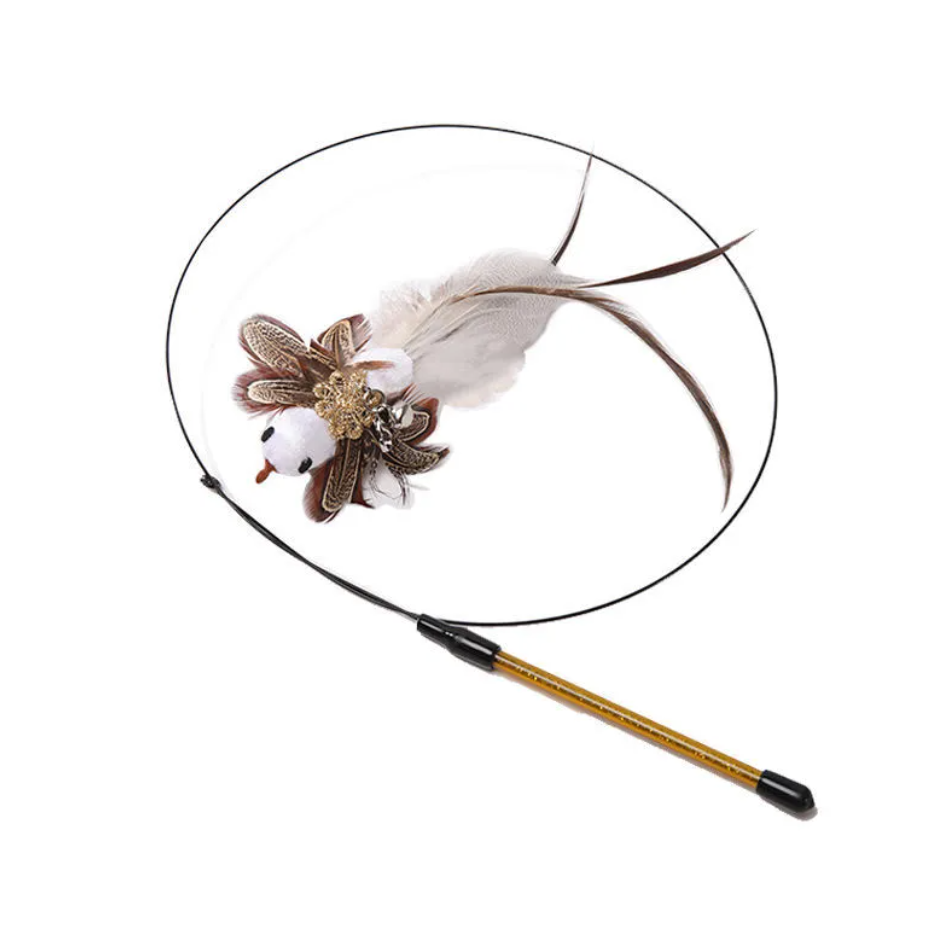 Petora99 Feather Teaser Wand — Interactive Chase & Exercise Toy