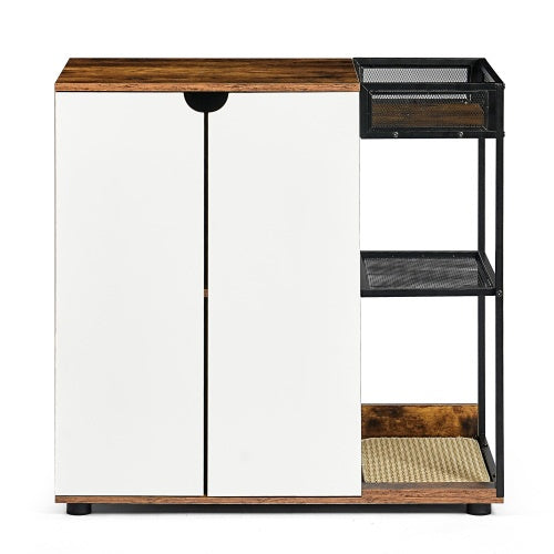 Petora99 Double Cat Litter Box Enclosure — Furniture Cabinet for 2 Cats