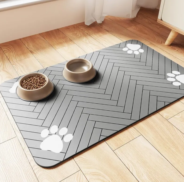 Petora99 Quick-Dry Diatom Cat Feeding Mat — Waterproof Floor Protector