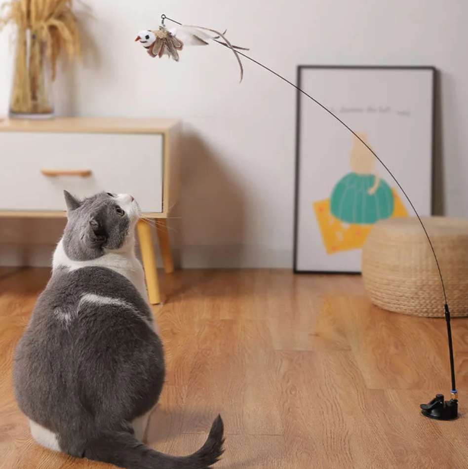 Petora99 Feather Teaser Wand — Interactive Chase & Exercise Toy