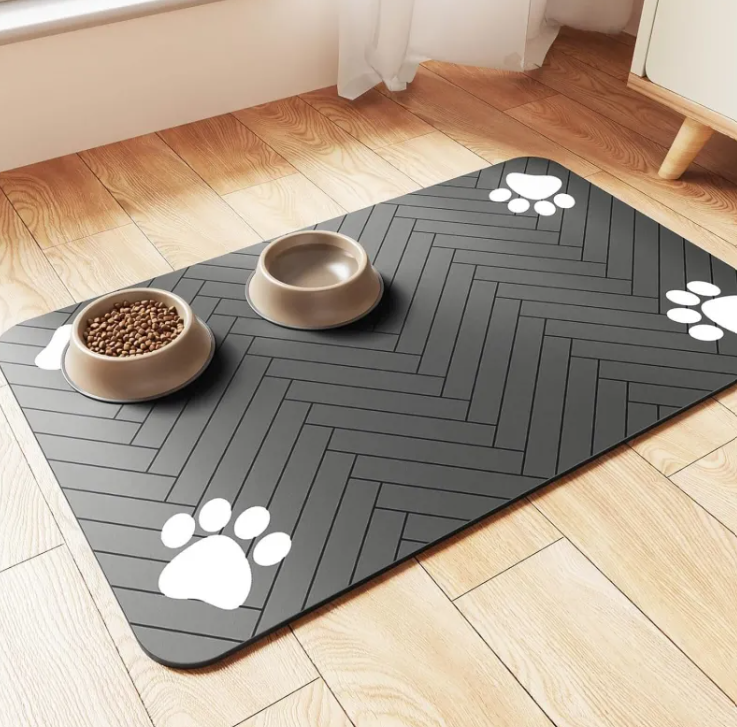 Petora99 Quick-Dry Diatom Cat Feeding Mat — Waterproof Floor Protector