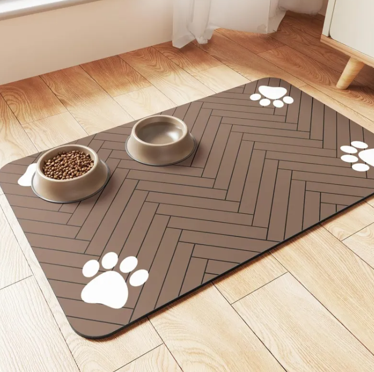 Petora99 Quick-Dry Diatom Cat Feeding Mat — Waterproof Floor Protector