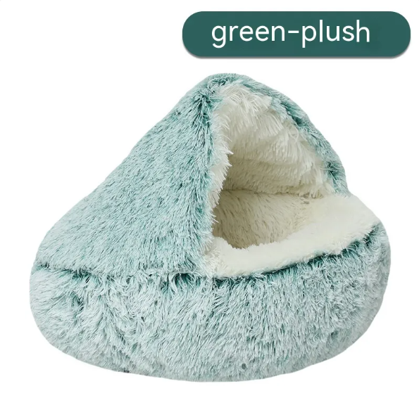 Petora99 Cozy Cave Plush Cat Bed — Snuggle Dome for Small Spaces