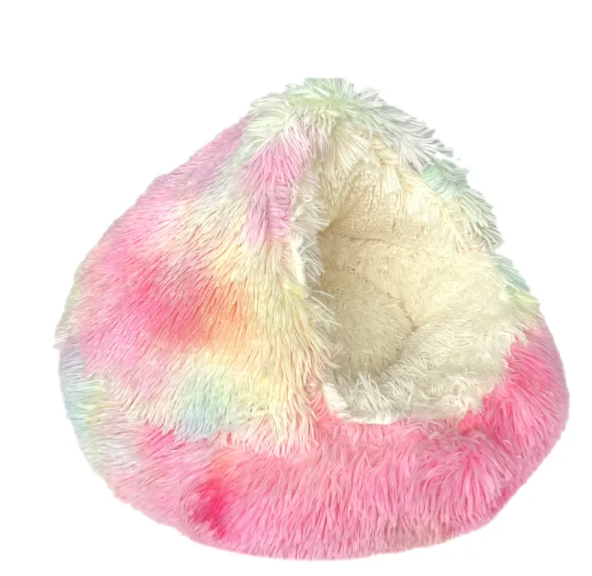 Petora99 Cozy Cave Plush Cat Bed — Snuggle Dome for Small Spaces