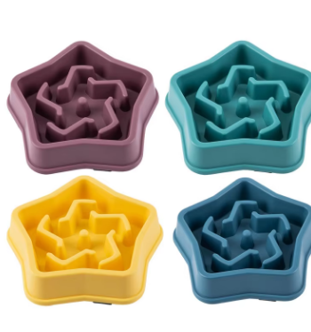 Petora99 Slow Feed Anti-Gulp Bowl — Star Design for Healthy Eating