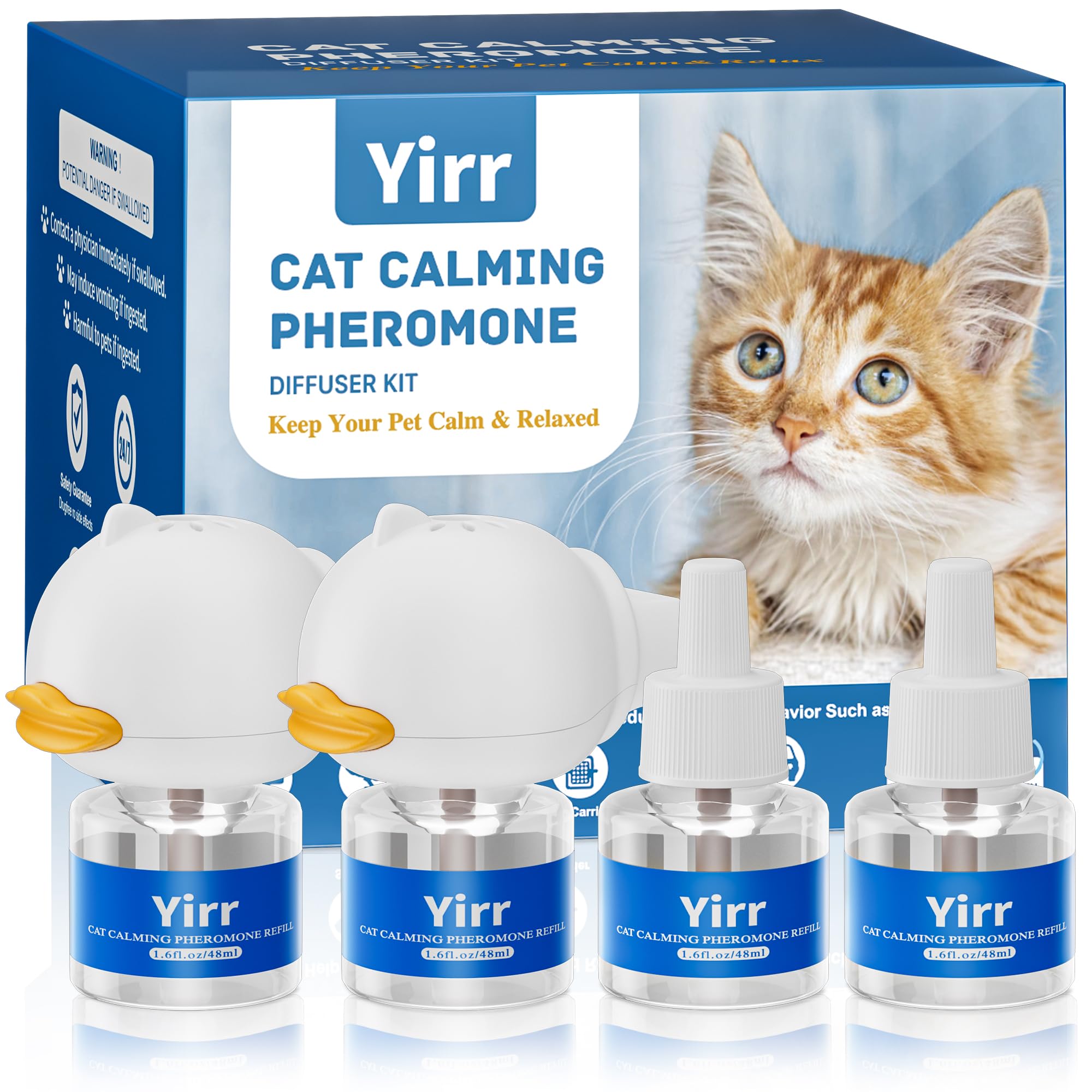 Petora99 Cat Calming Pheromone Diffuser Kit — Stress & Anxiety Relief, 4 Refills