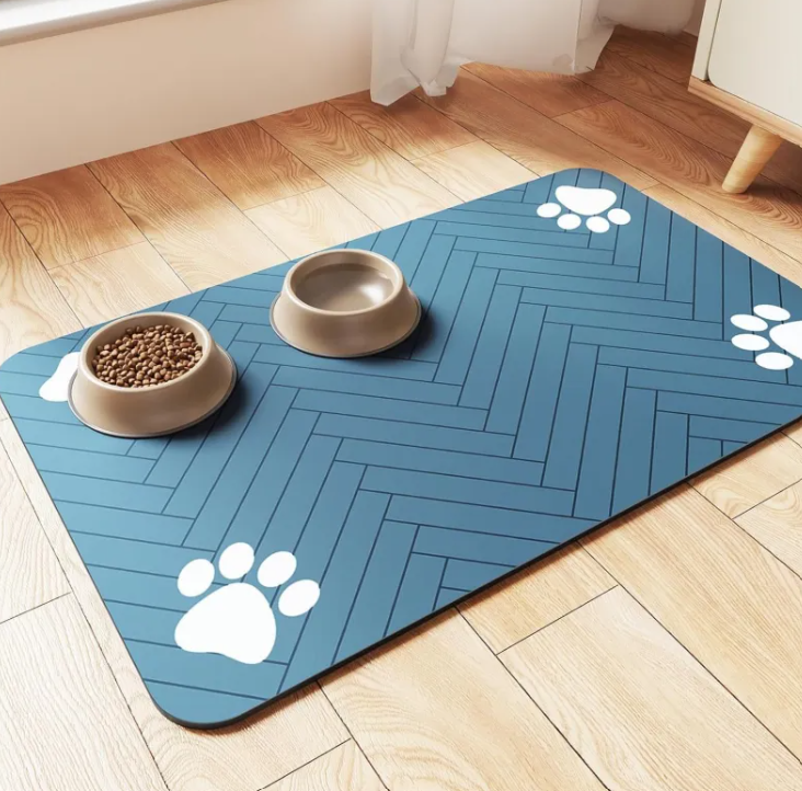 Petora99 Quick-Dry Diatom Cat Feeding Mat — Waterproof Floor Protector