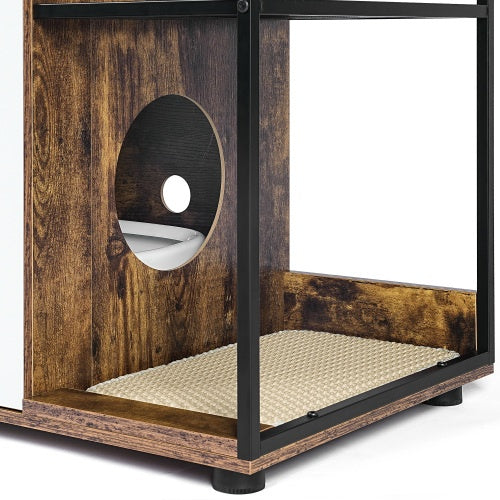 Petora99 Double Cat Litter Box Enclosure — Furniture Cabinet for 2 Cats