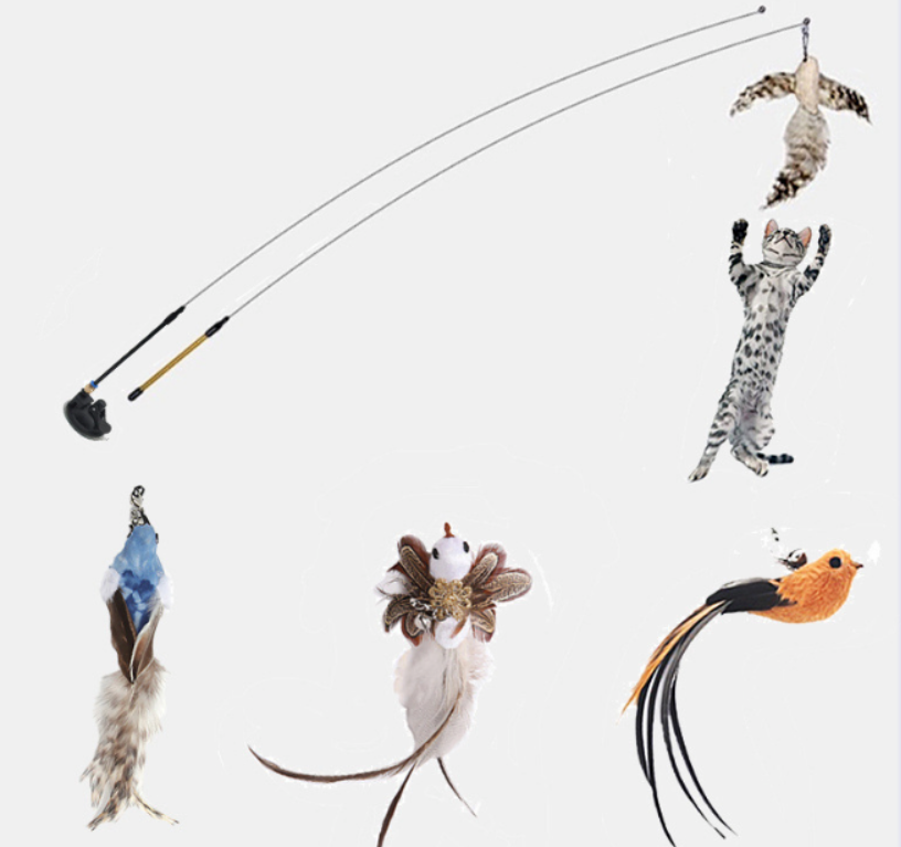 Petora99 Feather Teaser Wand — Interactive Chase & Exercise Toy