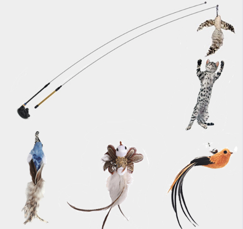Petora99 Feather Teaser Wand — Interactive Chase & Exercise Toy