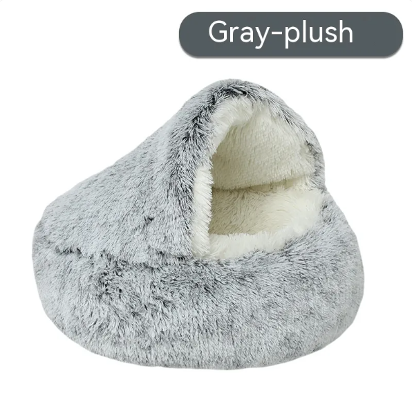 Petora99 Cozy Cave Plush Cat Bed — Snuggle Dome for Small Spaces